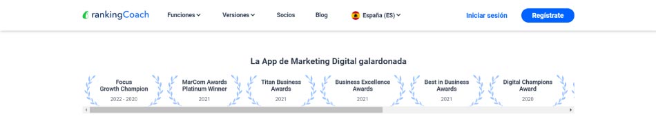 rankingCoach la App 360 de Marketing Digital para PYMES