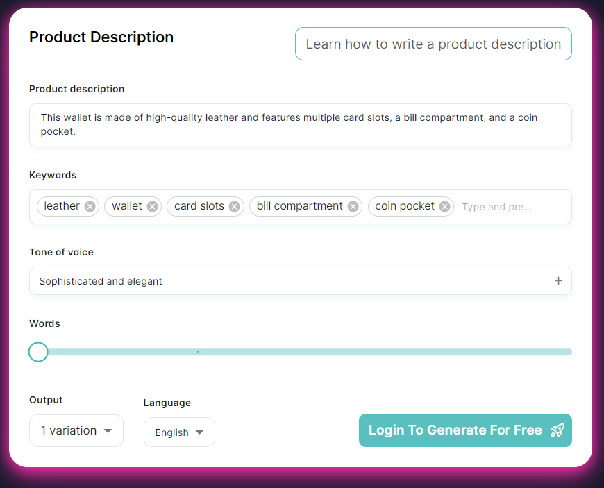 Boost Sales and Improve SEO with a Free Product Description Generator